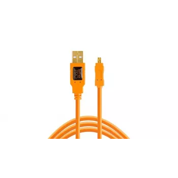 Tether Tools CU8015-ORG – 4,6 m – USB A – Mini-USB B – USB 2.0 – laranja