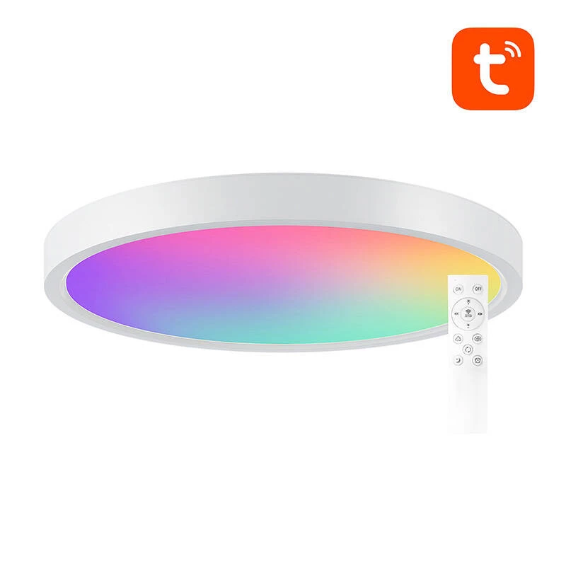 Lâmpada de teto inteligente 30cm WiFi/Bluetooth 16M RGBCW Gosund LB12 1920lm Tuya + comando.