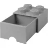 Caixa de arrumação Room Copenhagen LEGO Storage Brick Drawer 4 – cinzento-escuro, gaveta de plástico empilhável para brinquedos e peças pequenas