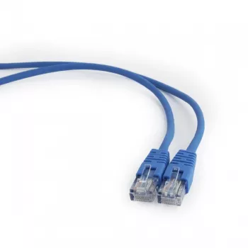 Cabo de rede azul Cat. 5E com alívio de tensão moldado, fichas de 50μ, 2 metros