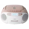Rádio portátil Reflexion RCR2260DAB — branco/rosa, rádio digital DAB+, funcionamento a pilhas e à corrente