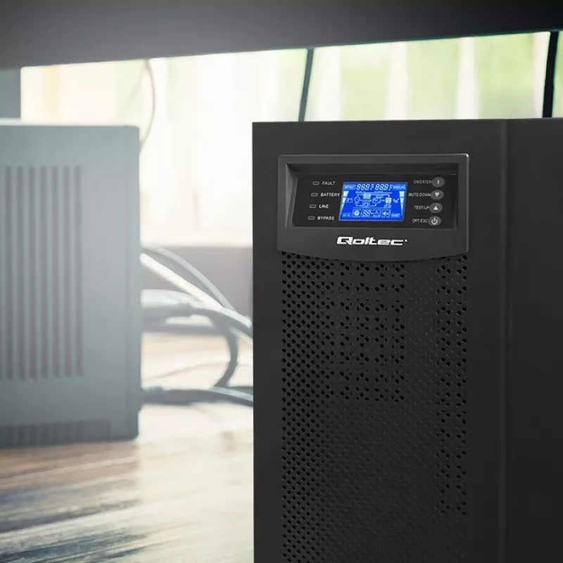 Qoltec 53982 UPS online de onda sinusoidal pura, 6 kVA / 4,8 kW, LCD, USB