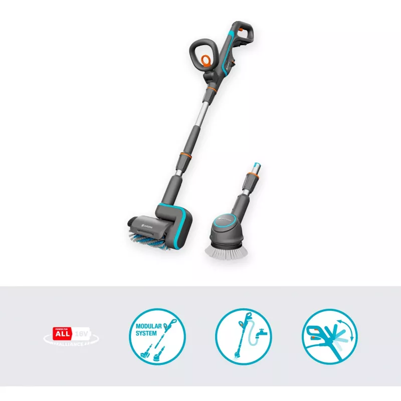 Limpa-terraços elétrico GARDENA 14842-55 18V bateria construção leve