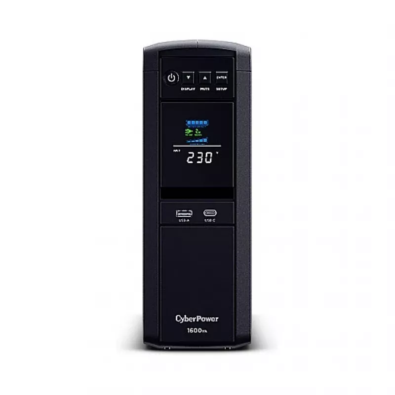 Fonte de alimentação ininterrupta (UPS) CyberPower CP1600EIPFCLCD Line-Interactive 1,6 kVA 1000 W 6 saídas AC