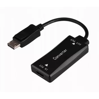 Adaptador de cabo de vídeo GEMBIRD A-HDMIF30-DPM-01 HDMI Tipo A para DisplayPort 0,15 m preto