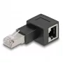 Delock - Adaptador de rede - RJ-45 (macho) angular para a direita para RJ-45 (fêmea) - CAT 6a