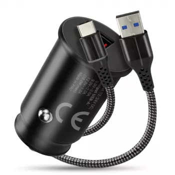 Carregador de automóvel everActive CC-15QC QC3.0 18W 1x USB com cabo