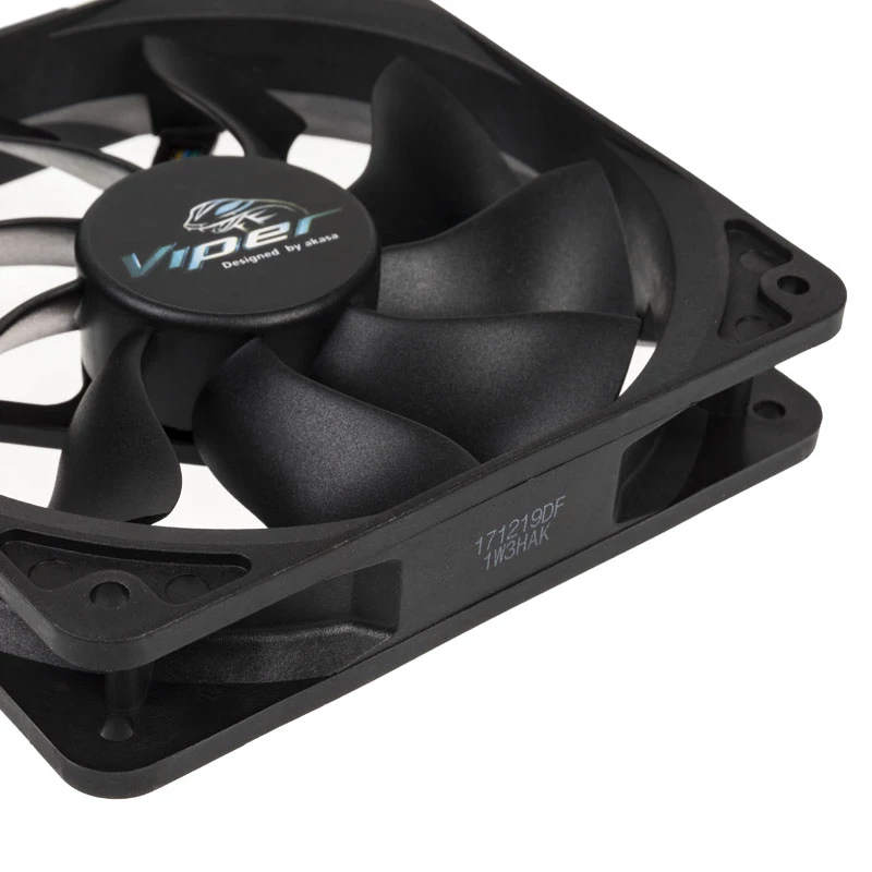 Ventoinha de caixa AKASA Viper 120mm - Preto