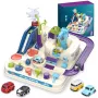 Conjunto de pista de corrida de brinquedo Extralink TOYS — conjunto de carros inteligente, peças de pista modulares, veículos a pilhas