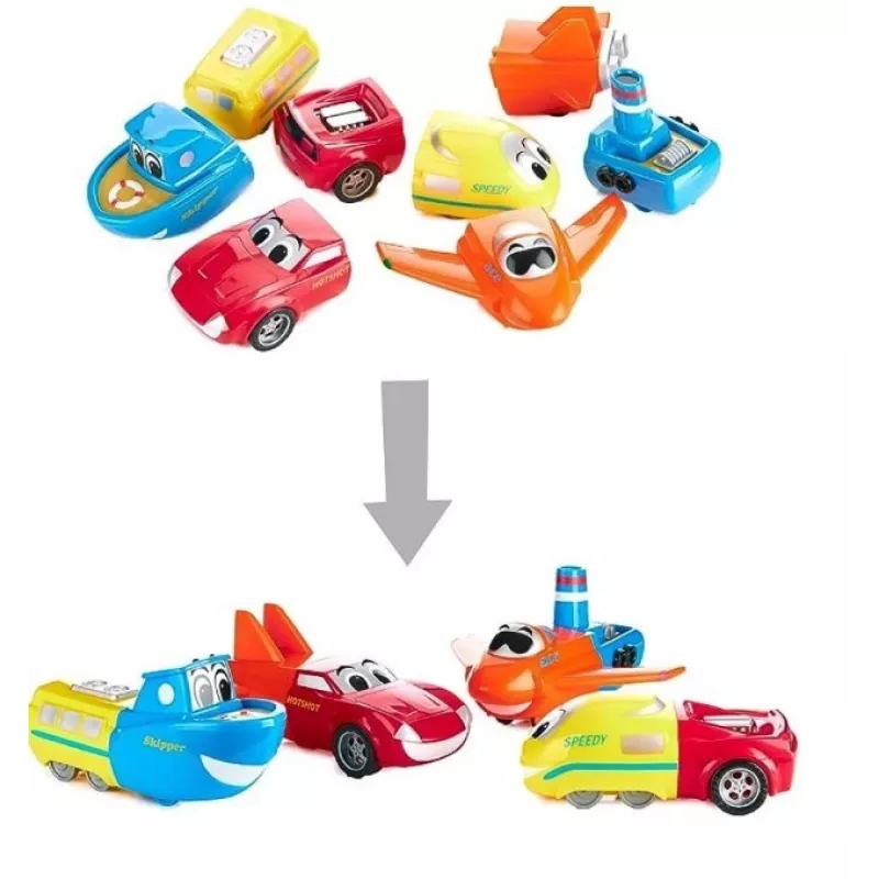 Conjunto de veículos Popular Playthings Mix or Match Junior 1 multicolor