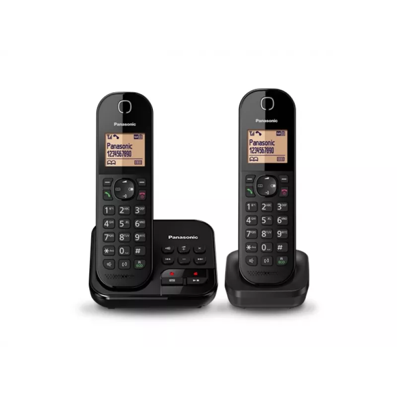 Panasonic KX-TGC422G - Telefone sem fios - Atendedor de chamadas com identificação de chamadas - DECT - Preto + telefone adicional (KX-TGC422GB)