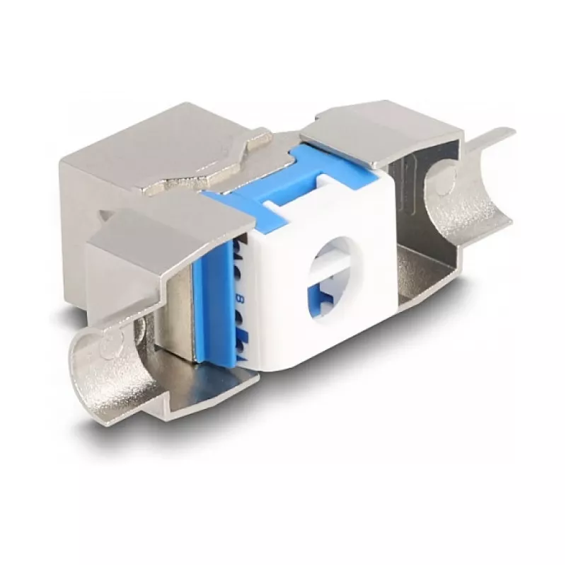 Módulo Keystone DeLOCK RJ45 fêmea para LSA Cat.8.1 sem ferramentas plano metálico