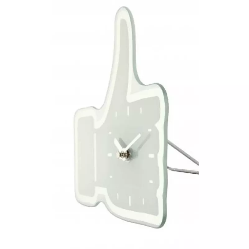 Relógio de parede NeXtime 5185wi Mini Thumbs Up, 20,5x21 cm, branco/prateado