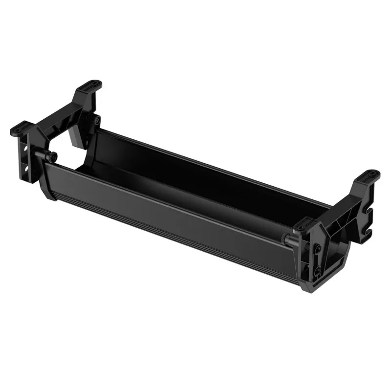 Calha para cabos para secretária MACLEAN MC-106B — preto, ABS, carga máxima 5 kg