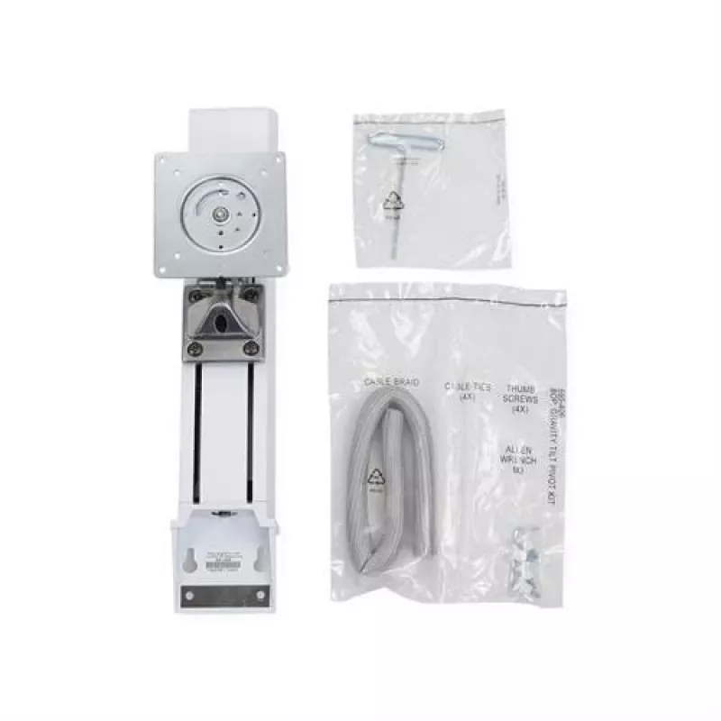 Suporte para monitor Ergotron 98-088 27 polegadas branco regulação de altura inclinação 0-25°