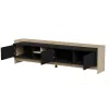 Móvel RTV Cama PORTO 3D 190x38x50 carvalho/preto