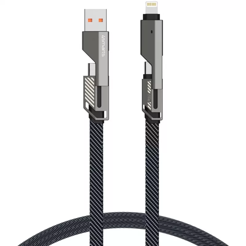 4smarts Cabo USB-C ComboCord Flat 240W+ Porta-chaves - Cabo - Digital/Dados