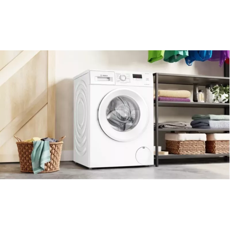 Máquina de lavar roupa de carga frontal Bosch WGE02201PL — 8 kg, 1200 rpm, tambor de 55 l, visor LED, inverter