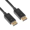 Cabo DisplayPort Akyga AK-AV-10, macho/macho, fichas banhadas a ouro, 1,8 m, preto