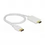 Adaptador de cabo de vídeo DeLOCK 83817 1 m DisplayPort HDMI branco
