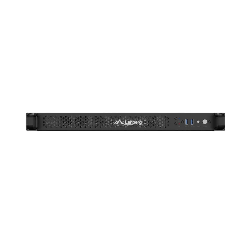 Caixa rack Lanberg SC01-6501-12B 1U preto 8 ventoinhas HDD SSD