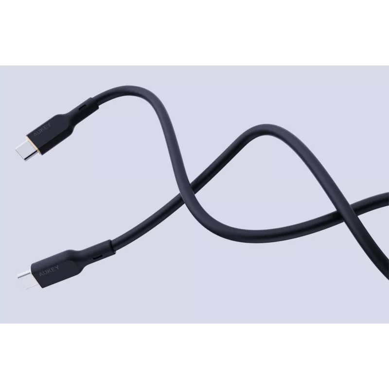 AUKEY CB-SCC241 USB-C Power Delivery PD 240W 5A 20V 1m nylon preto - D