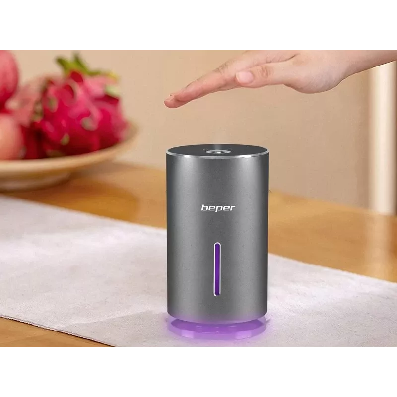 Beper P201UTP010 Atomizador automático de spray para desinfeção das mãos, sensor de infravermelhos, 135 ml, recarregável