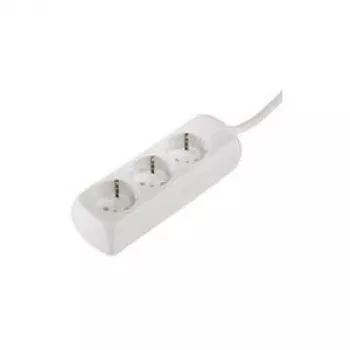 Hama 00108842 Proteção contra sobretensões branca 3 tomadas AC 230 V 5 m