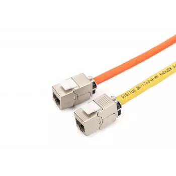 Módulo Keystone Digitus CAT 6A, blindado, com gestor de cabos inteligente