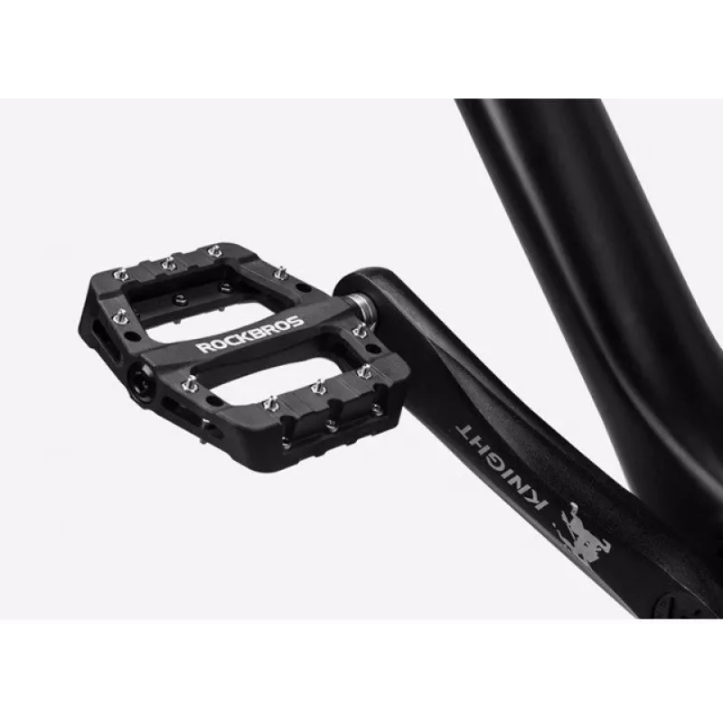 Pedais de bicicleta Rockbros 2017-12CBK em nylon - preto