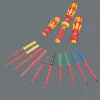 Conjunto de chaves de fendas Wera Kraftform Kompakt VDE 60 iS isolado 50 mm — conjunto de precisão com isolamento elétrico