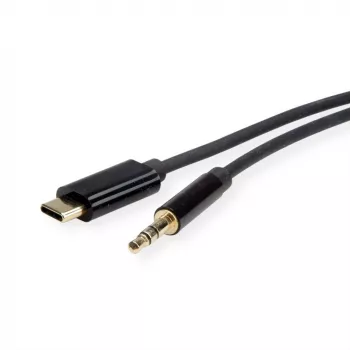 Adaptador ROLINE USB-C para ficha jack - USB-C macho reversível para mini jack estéreo macho
