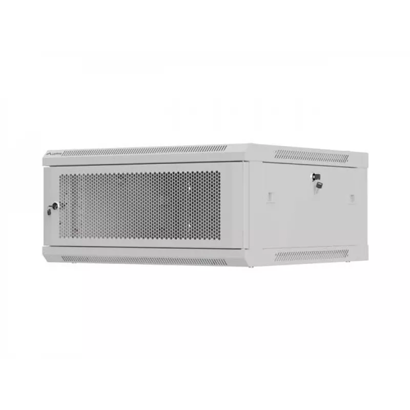 Armário de instalação 19 polegadas para montagem na parede LANBERG 4U 600x600 mm, cinzento