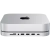 Satechi suporte e hub em alumínio USB Type-C para Apple Mac mini (prateado)