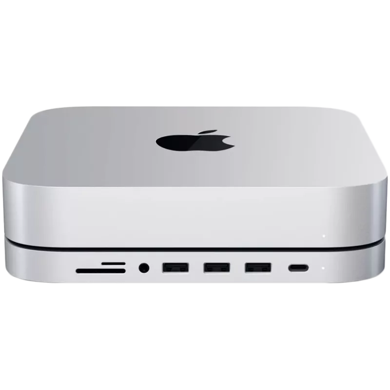Satechi suporte e hub em alumínio USB Type-C para Apple Mac mini (prateado)