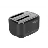 Docking station para discos 2,5/3,5 USB 3.0 Natec Kangaroo Dual, função de clonagem, fonte de alimentação