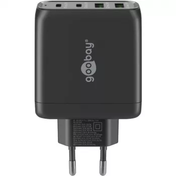 Carregador Goobay 64817 para dispositivos móveis auscultadores - smartphone - tablet preto carregamento rápido AC interior (64817)