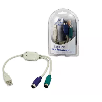 Adaptador LogiLink USB - 2x PS/2 AU0004A