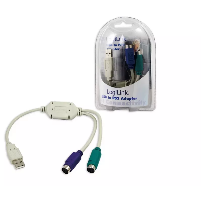 Adaptador LogiLink USB - 2x PS/2 AU0004A