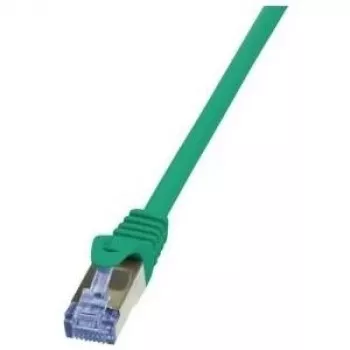 LogiLink PrimeLine CAT 6A S/FTP PiMF cabo de patch CQ3075S, 5 m, verde
