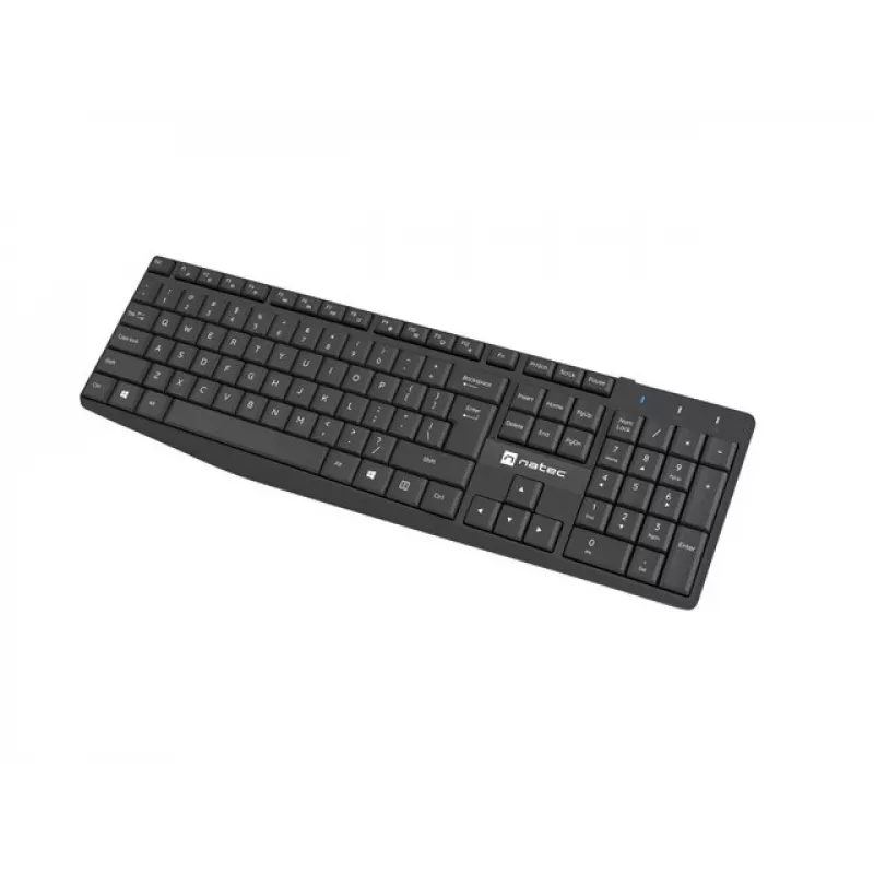 Natec Squid NZB-1989 Kit de teclado e rato sem fios, disposição US, preto