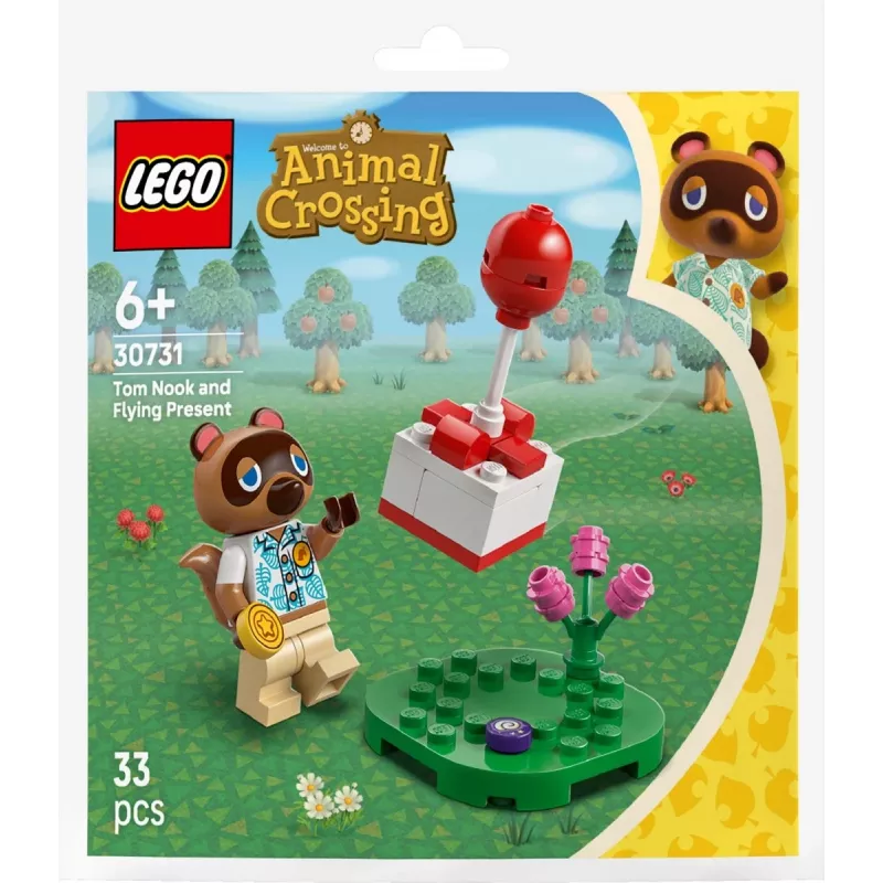 30731 Animal Crossing Tom Nook e presente de balão, brinquedo de construção Polybag