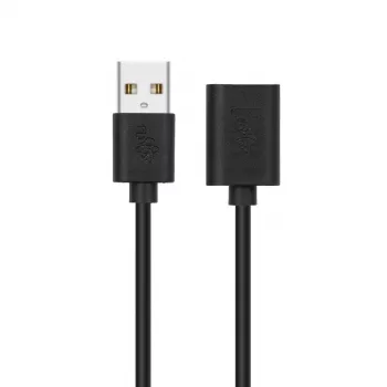 Cabo de extensão USB AM-AF 1,8 m preto
