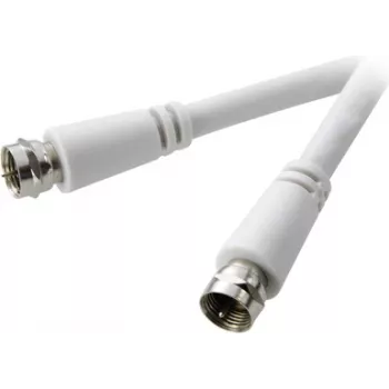Cabo de ligação SAT SpeaKa Professional [1x ficha F - 1x ficha F] 3 m 90 dB branco (SP-7870004)