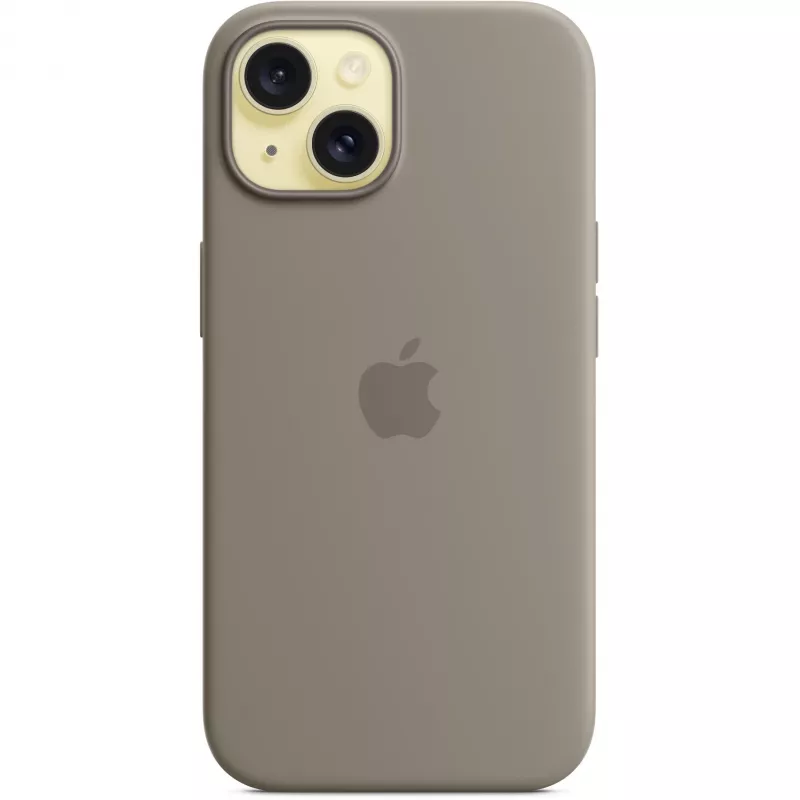 Capa de silicone com MagSafe para iPhone 15 – Clay