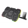 Esperanza Breva EGC107 base de refrigeração gaming para portátil com suporte para telemóvel, 2600 rpm, LED RGB, preta