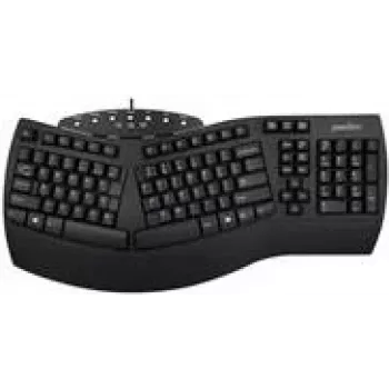 Teclado USB Perixx PERIBOARD-512 US preto ergonómico (PERIBOARD-512 US Black)