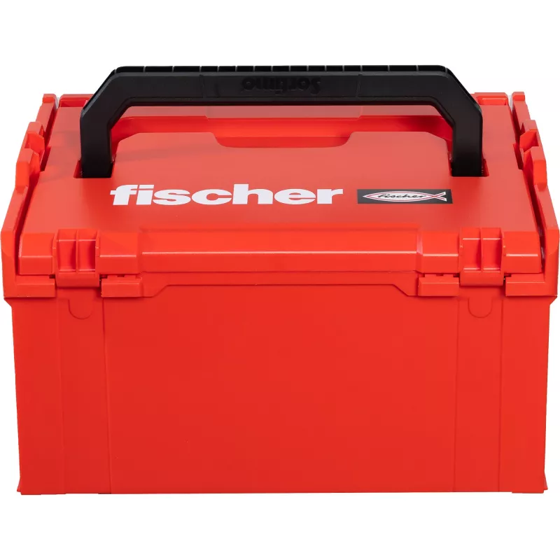 Caixa de ferramentas FISCHER L-BOXX FLB 238 vazia, vermelho/preto, caixa de armazenamento modular