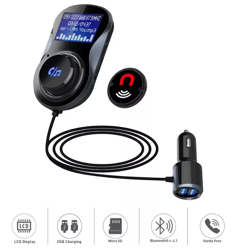 Tellur FMT-B4 transmissor FM Bluetooth, microSD, preto
