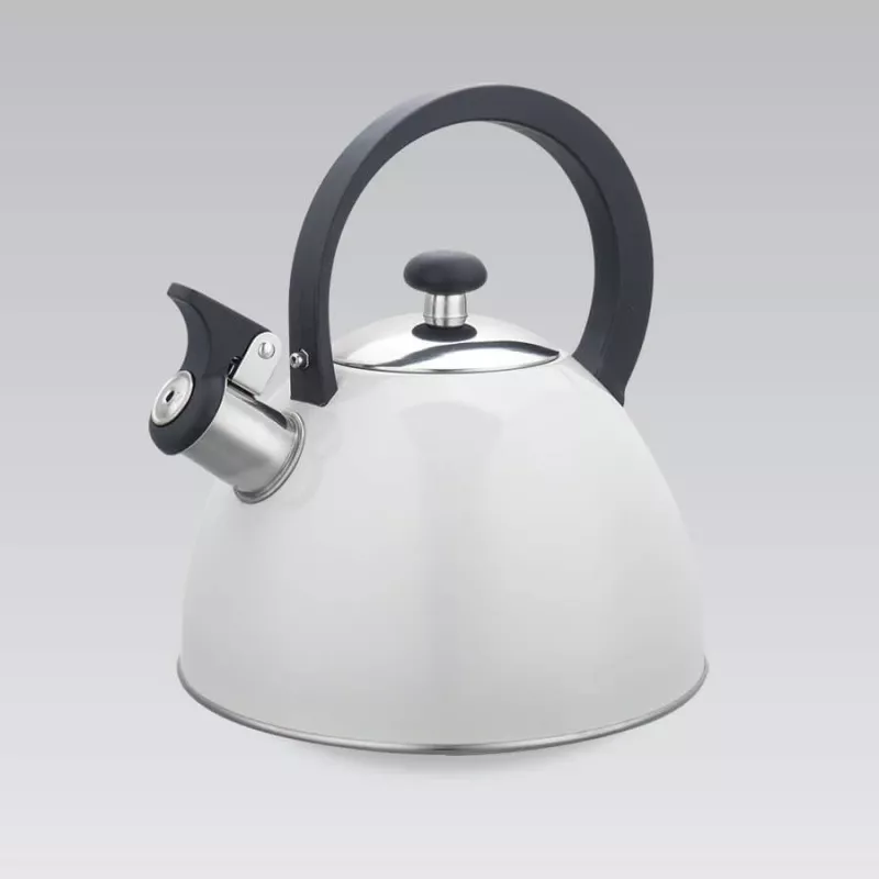 Maestro MR-1302-WG chaleira com apito para fogão, 2,5 l, branco